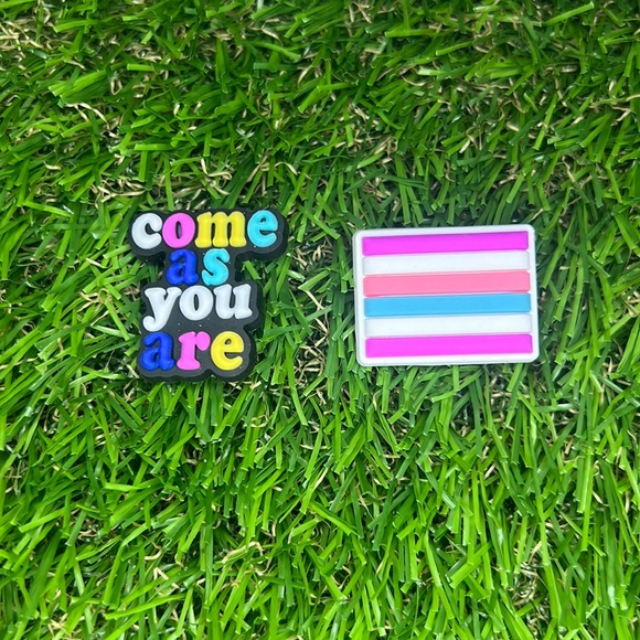 NEW - 2 “LBGT Pride” Croc Shoe Charms - Picture 1 of 1
